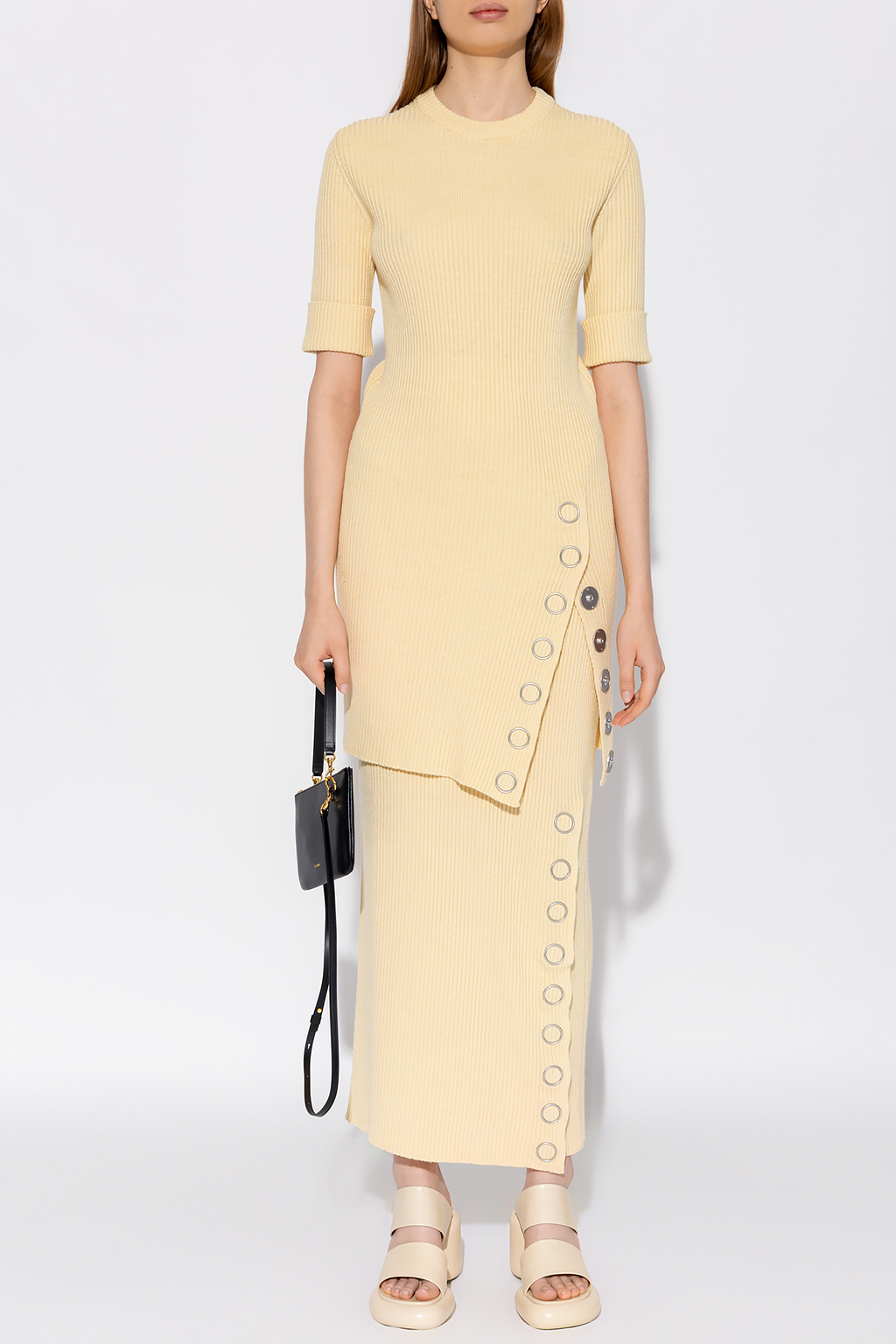 Jil Sander knitted flared long dress - SchaferandweinerShops Japan - Ribbed  skirt JIL SANDER